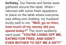 At My Husband’s Birthday Dinner He Snapped at Me, ‘You’re Living off Me, Eating for Free’ – Then My Dad’s Words Made My Blood Run Cold