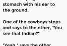 Two cowboys came upon an Indian