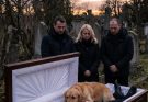 During the funeral of an old hunter, his loyal retriever refused to eat or drink for three days, and then suddenly began barking furiously at the priest beside the open coffin